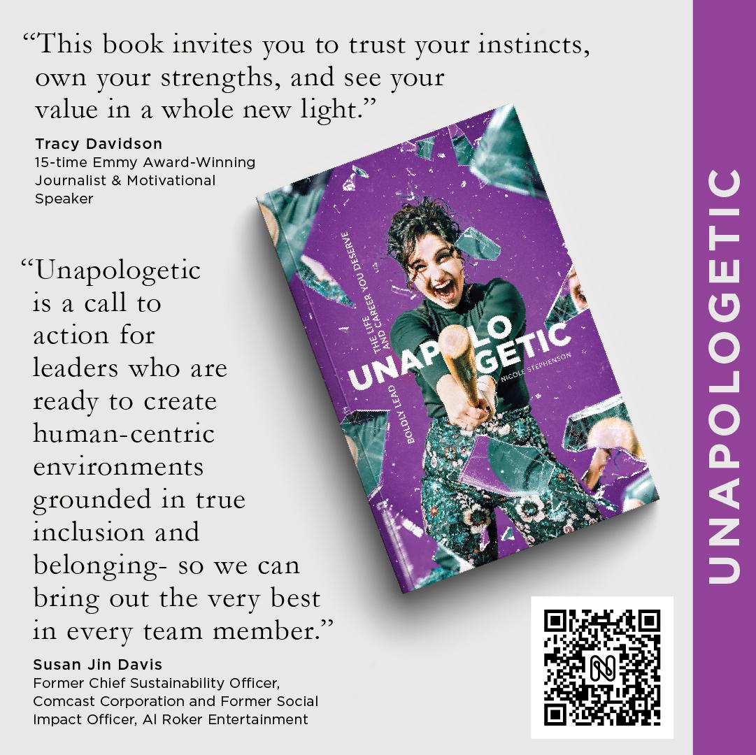 Unapologetic promo card with details about the book's release and author Nicole Stephenson.